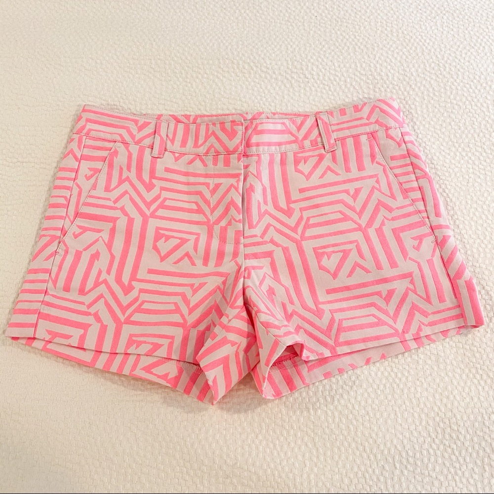 J. Crew | Pink & White Patterned Shorts